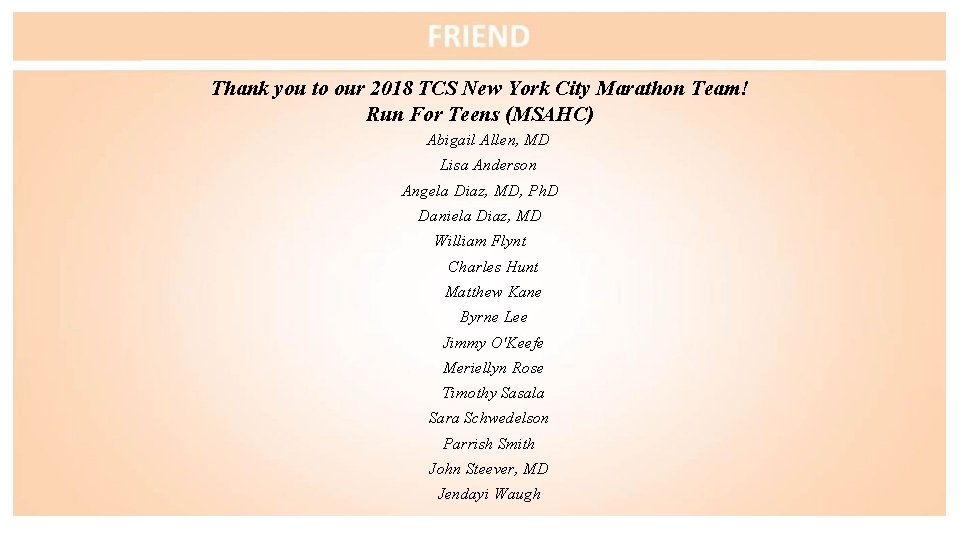 Thank you to our 2018 TCS New York City Marathon Team! Run For Teens