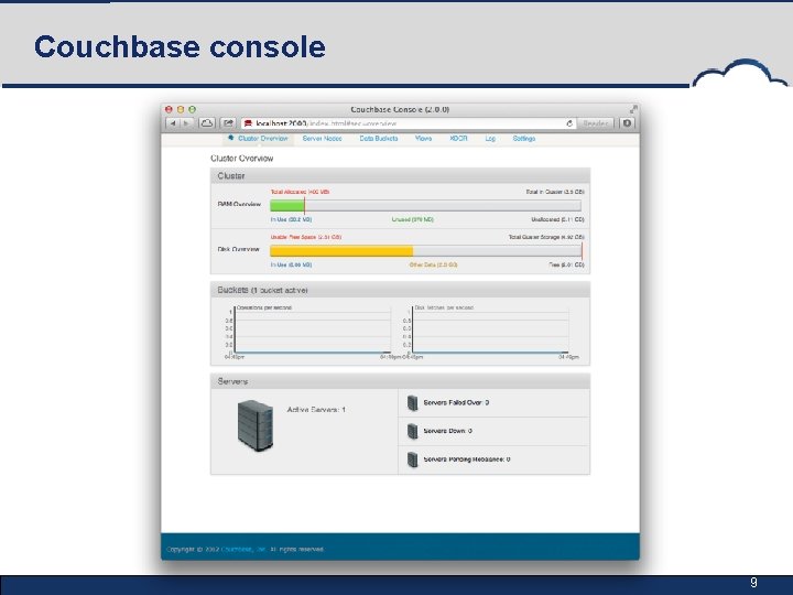 Couchbase console 9 