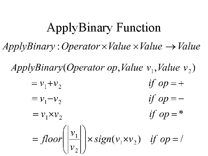 Apply. Binary Function 