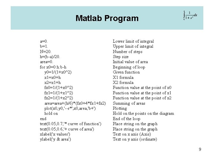 Matlab Program 9 