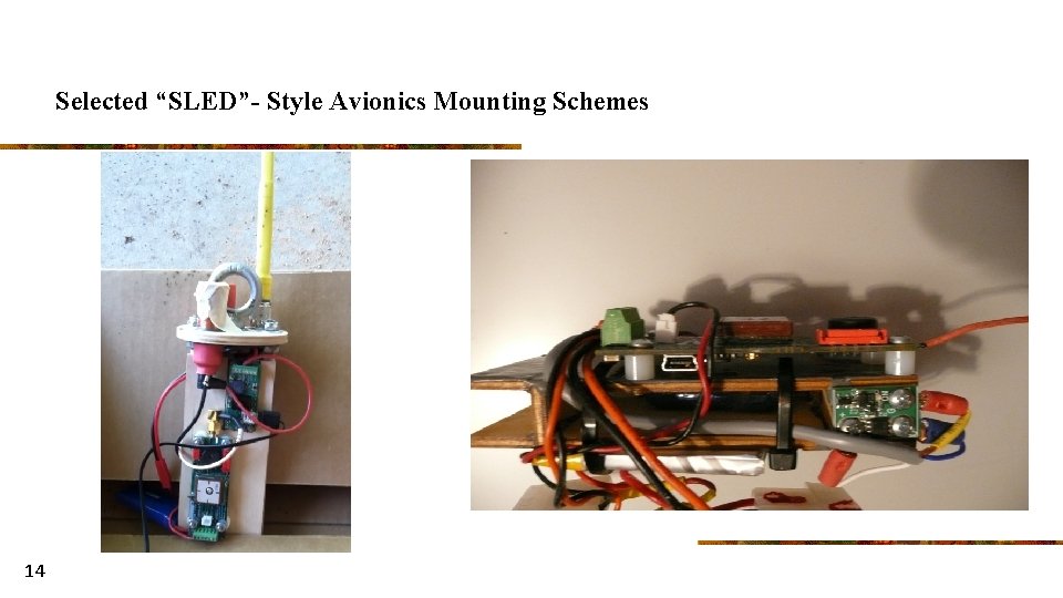 Selected “SLED”- Style Avionics Mounting Schemes 14 