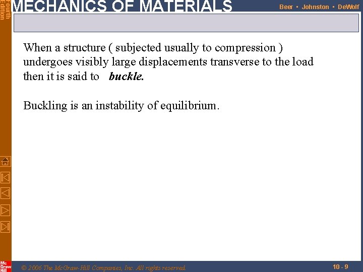Fourth Edition MECHANICS OF MATERIALS Beer • Johnston • De. Wolf When a structure