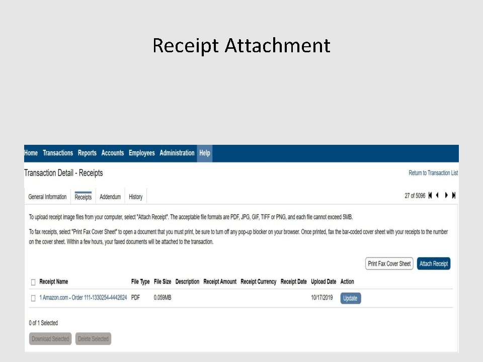 Receipt Attachment 