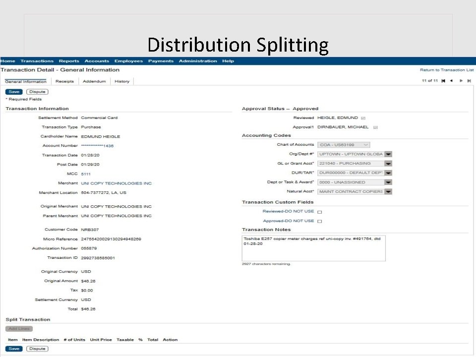 Distribution Splitting 