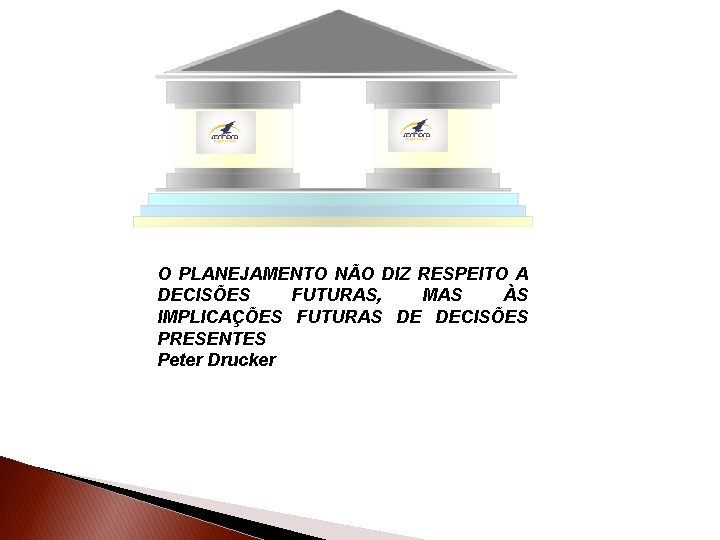 O PLANEJAMENTO NÃO DIZ RESPEITO A DECISÕES FUTURAS, MAS ÀS IMPLICAÇÕES FUTURAS DE DECISÕES