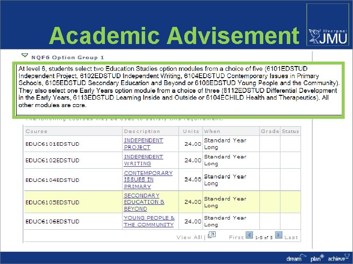 Academic Advisement 