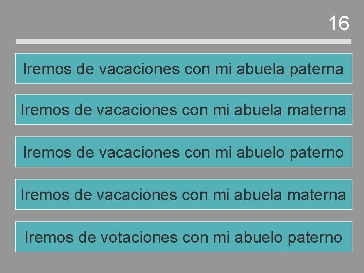 16 Iremos de vacaciones con mi abuela paterna Iremos de vacaciones con mi abuela