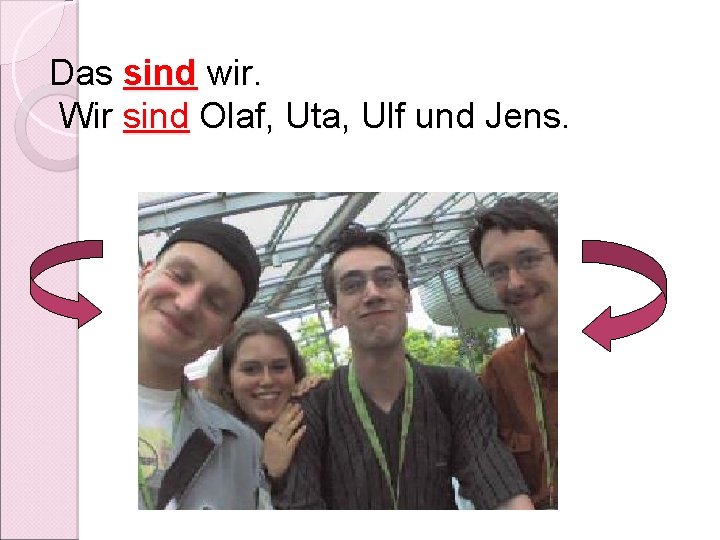 Das sind wir. Wir sind Olaf, Uta, Ulf und Jens. 