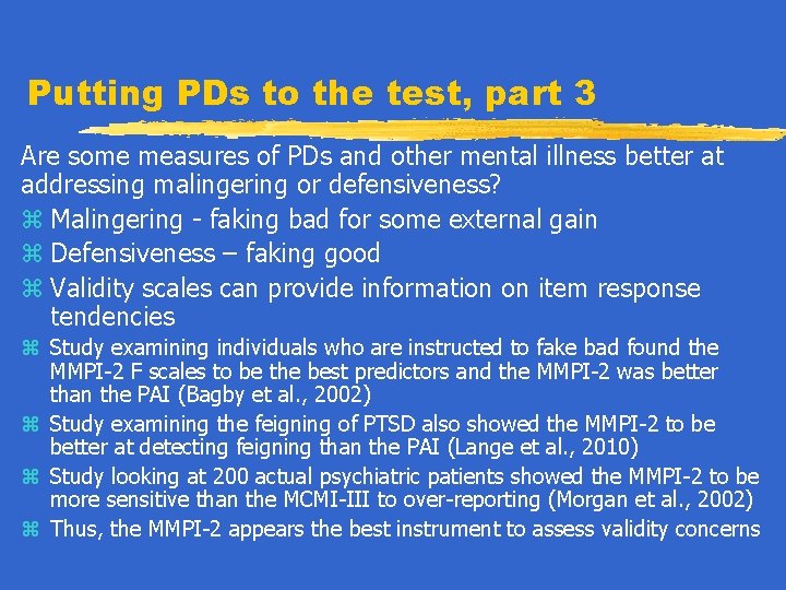 Putting PDs to the test, part 3 Are some measures of PDs and other