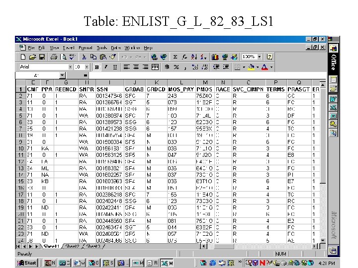 Table: ENLIST_G_L_82_83_LS 1 