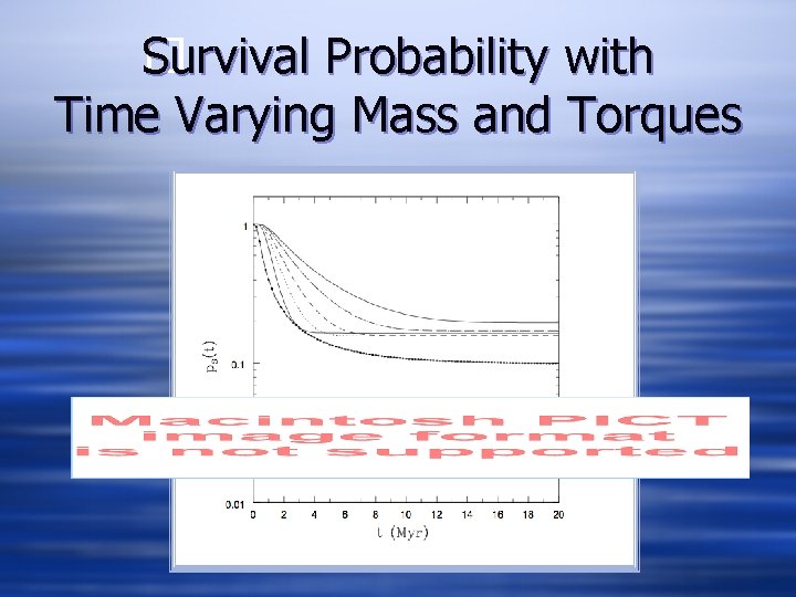 Survival � Survival Probability with Time Varying Mass and Torques 