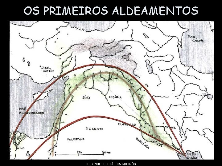 OS PRIMEIROS ALDEAMENTOS DESENHO DE CLÁUDIA QUEIRÓS 