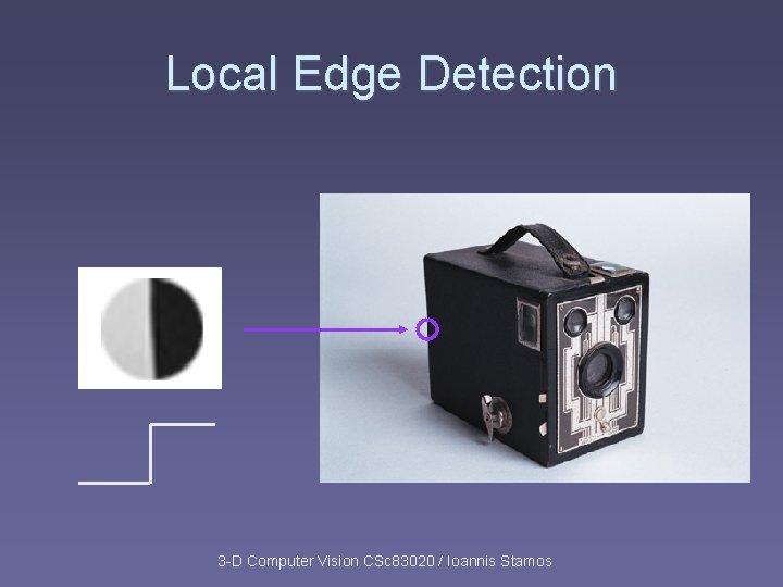 Local Edge Detection 3 -D Computer Vision CSc 83020 / Ioannis Stamos Local Edge Detection 3 -D Computer Vision CSc 83020 / Ioannis Stamos