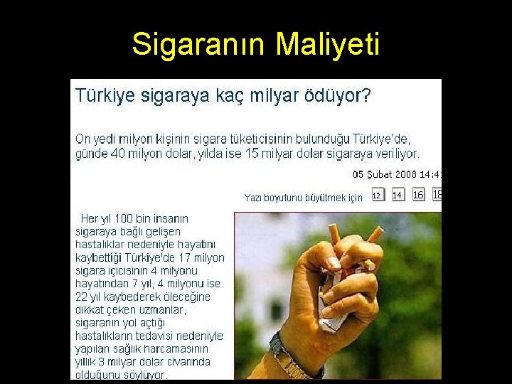 Sigaranın Maliyeti 21 