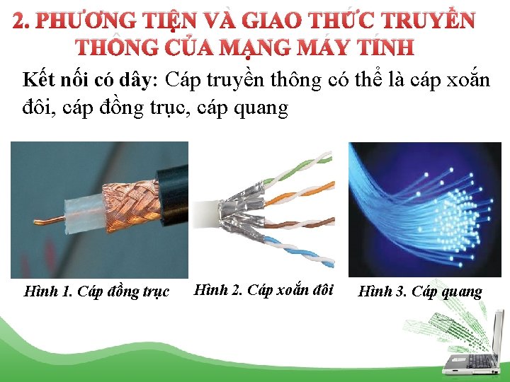 2. PHƯƠNG TIỆN VÀ GIAO THỨC TRUYỀN THÔNG CỦA MẠNG MÁY TÍNH Kết nối