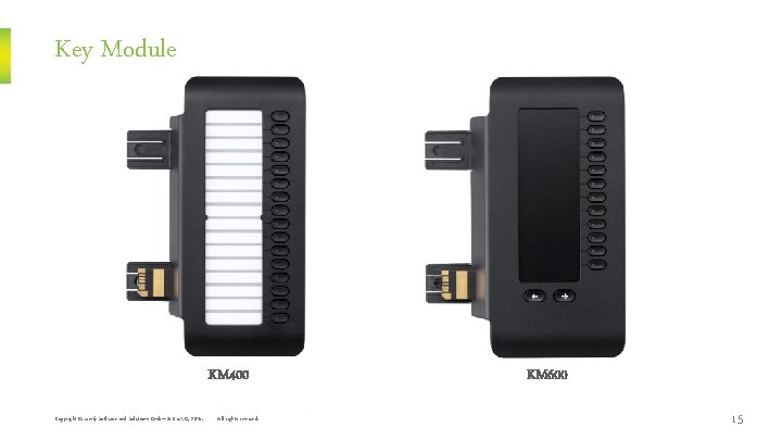 Key Module KM 400 Copyright © Unify Software and Solutions Gmb. H & Co.