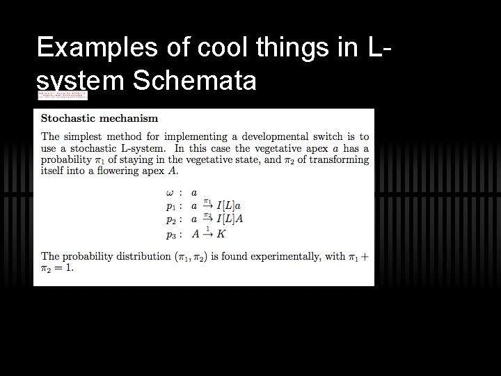 Examples of cool things in Lsystem Schemata 