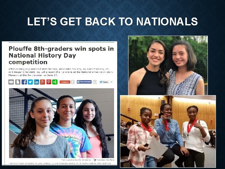 LET’S GET BACK TO NATIONALS 