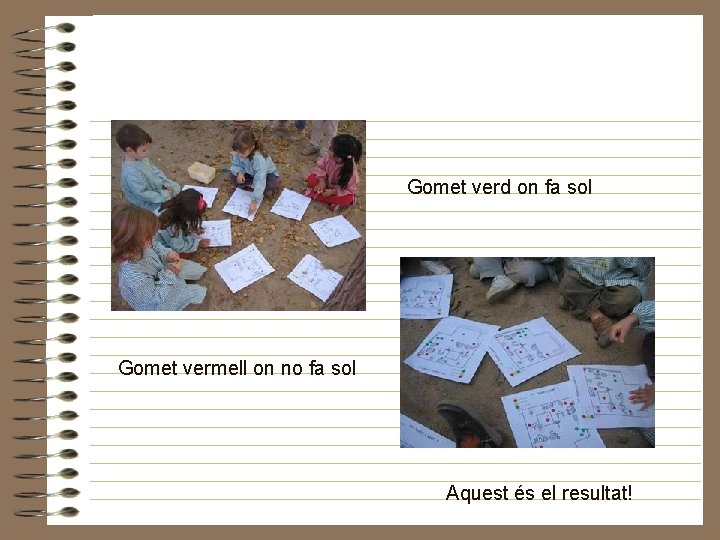 Gomet verd on fa sol Gomet vermell on no fa sol Aquest és el