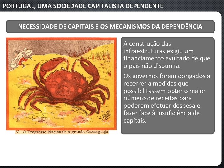 PORTUGAL, UMA SOCIEDADE CAPITALISTA DEPENDENTE NECESSIDADE DE CAPITAIS E OS MECANISMOS DA DEPENDÊNCIA A