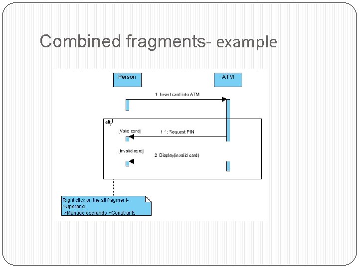 Combined fragments- example 