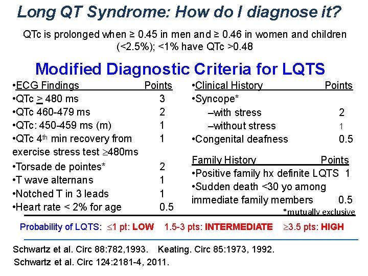 Long QT Syndrome: How do I diagnose it? QTc is prolonged when ≥ 0.