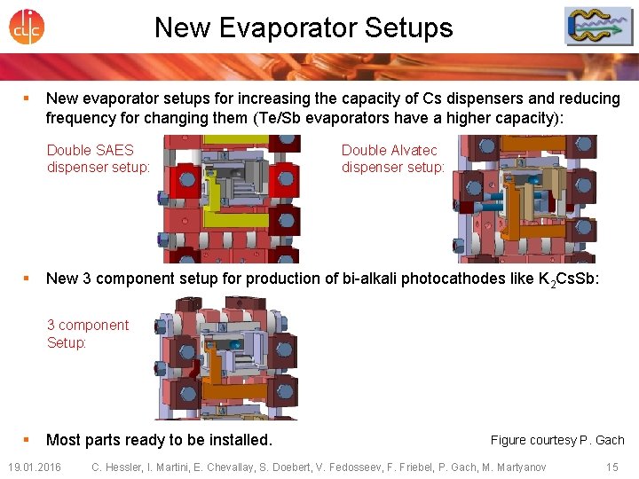 New Evaporator Setups § New evaporator setups for increasing the capacity of Cs dispensers