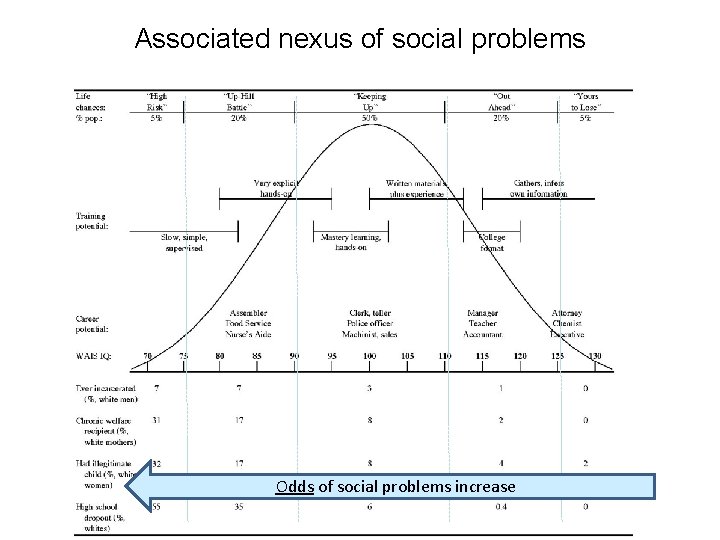 Associated nexus of social problems Odds of social problems increase 