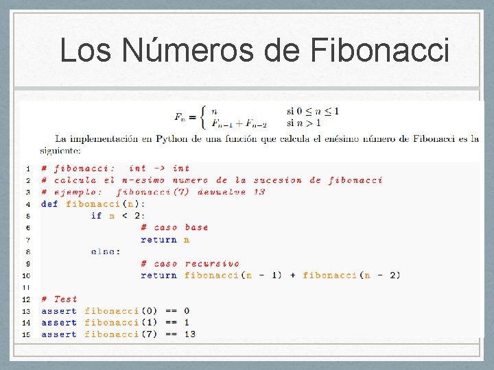 Los Números de Fibonacci 