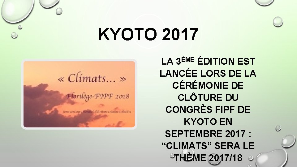 KYOTO 2017 LA 3ÈME ÉDITION EST LANCÉE LORS DE LA CÉRÉMONIE DE CLÔTURE DU