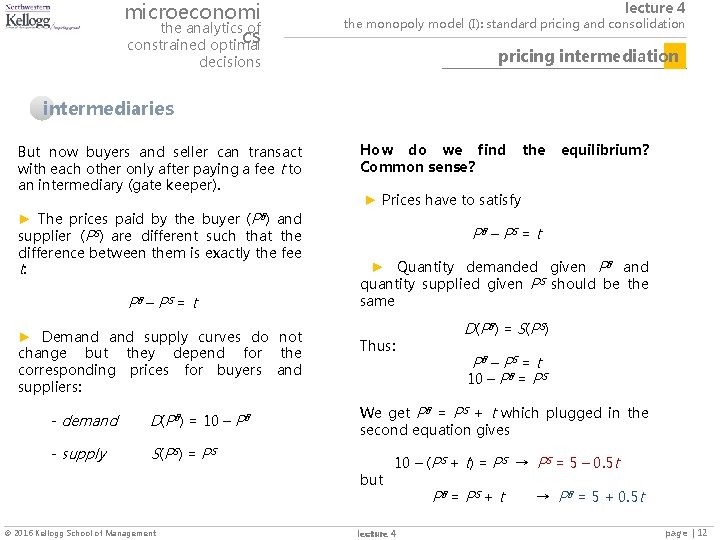 microeconomi the analytics of cs constrained optimal lecture 4 the monopoly model (I): standard