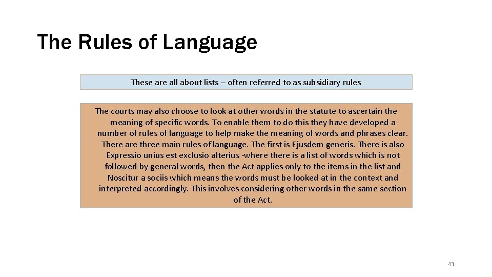 The Rules of Language These are all about lists – often referred to as