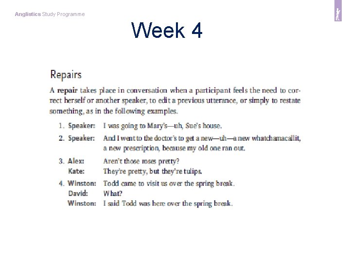 Anglistics Study Programme Week 4 