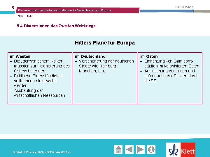 5 Folie 10 von 12 Die Herrschaft des Nationalsozialismus in Deutschland und Europa 1933