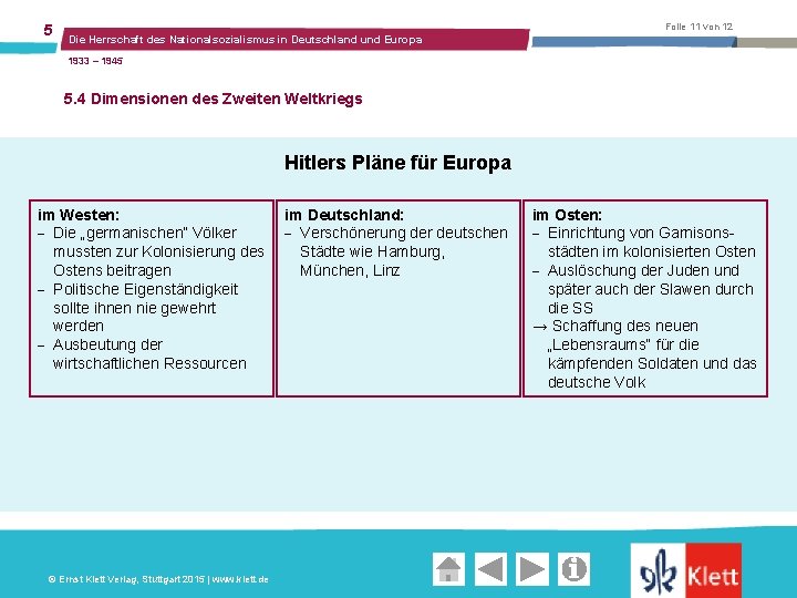 5 Folie 11 von 12 Die Herrschaft des Nationalsozialismus in Deutschland und Europa 1933