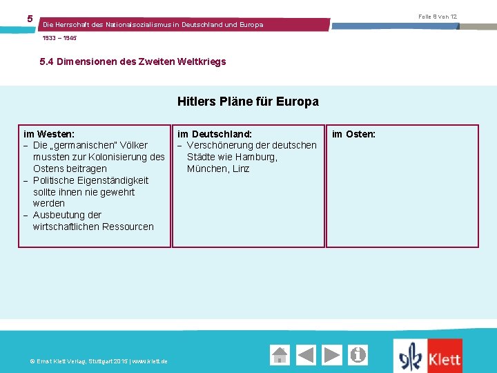 5 Folie 8 von 12 Die Herrschaft des Nationalsozialismus in Deutschland und Europa 1933