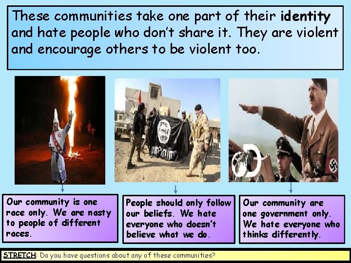 Title Bad Communities and Extremism I can understand