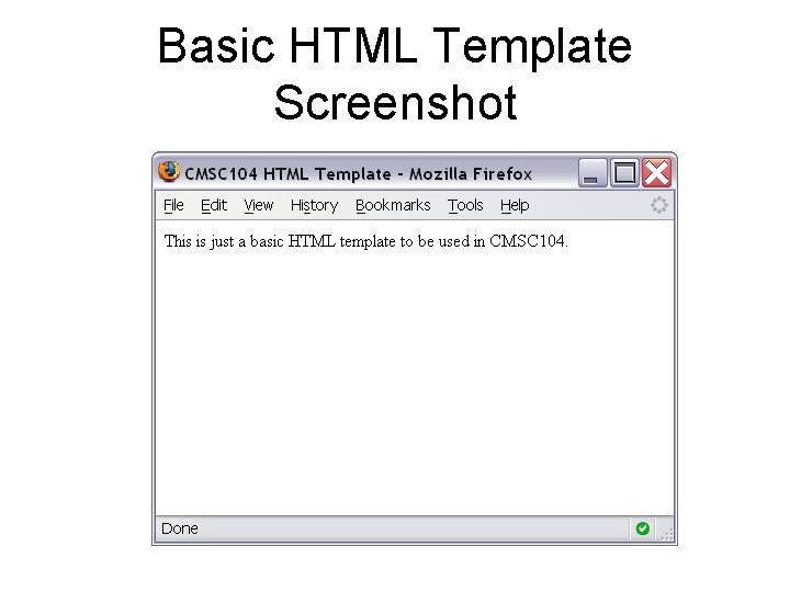 Basic HTML Template Screenshot 