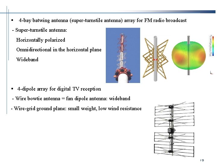 § 4 -bay batwing antenna (super-turnstile antenna) array for FM radio broadcast - Super-turnstile