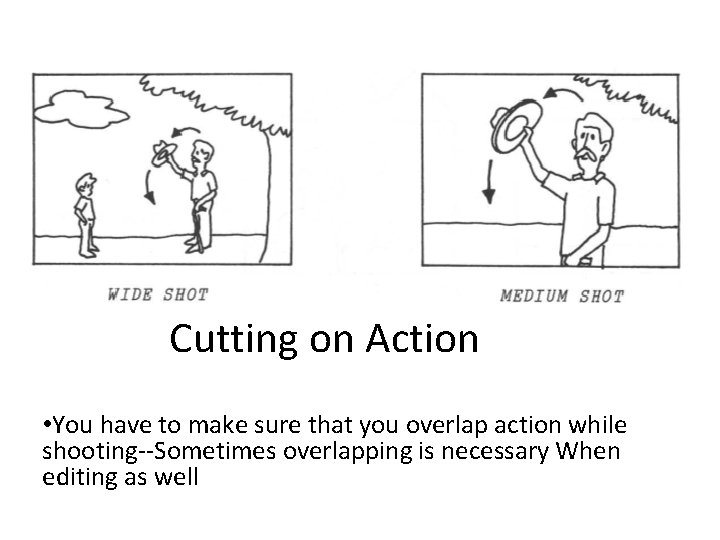 Cutting on Action • You have to make sure that you overlap action while