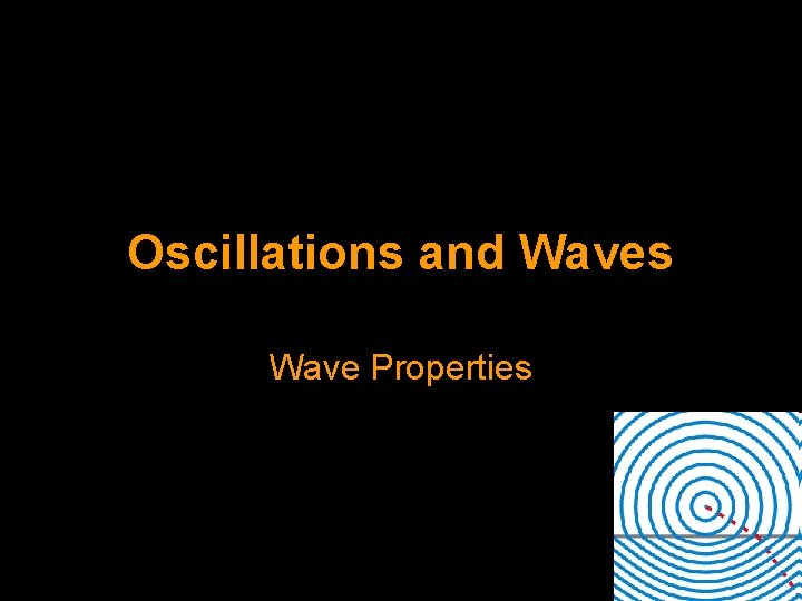 Oscillations and Waves Wave Properties 
