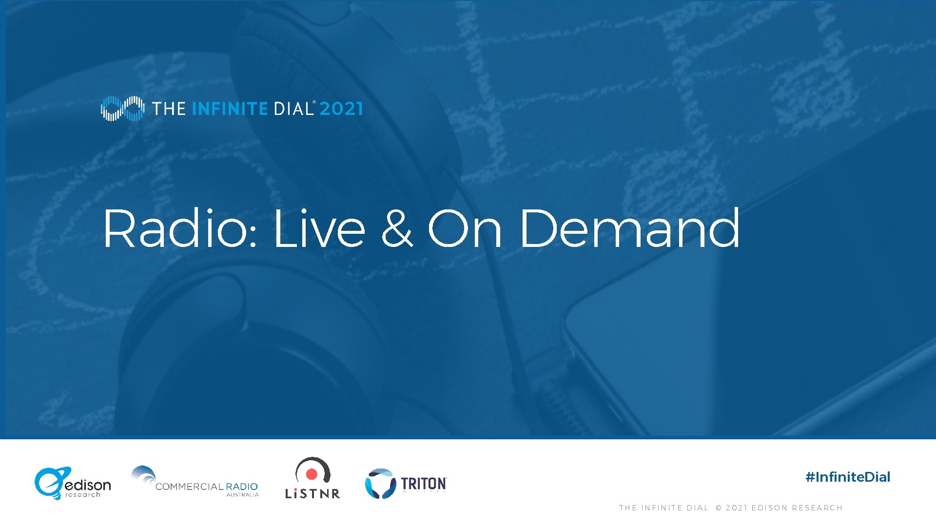 Radio: Live & On Demand #Infinite. Dial THE INFINITE DIAL © 2021 EDISON RESEARCH
