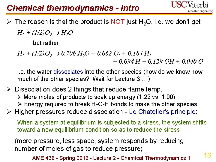 Chemical thermodynamics - intro Ø The reason is that the product is NOT just