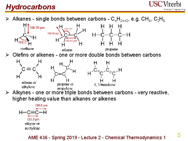 Hydrocarbons Ø Alkanes - single bonds between carbons - Cn. H 2 n+2, e.