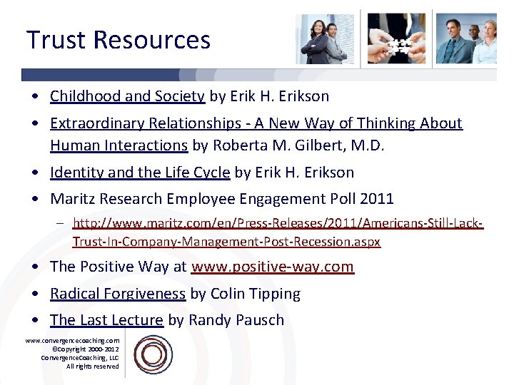 Trust Resources • Childhood and Society by Erik H. Erikson • Extraordinary Relationships -