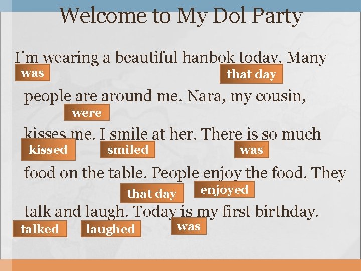 Welcome to My Dol Party I’m wearing a beautiful hanbok today. Many was that