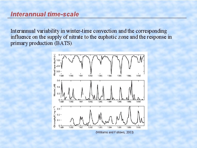 Interannual time-scale Interannual variability in winter-time convection and the corresponding influence on the supply