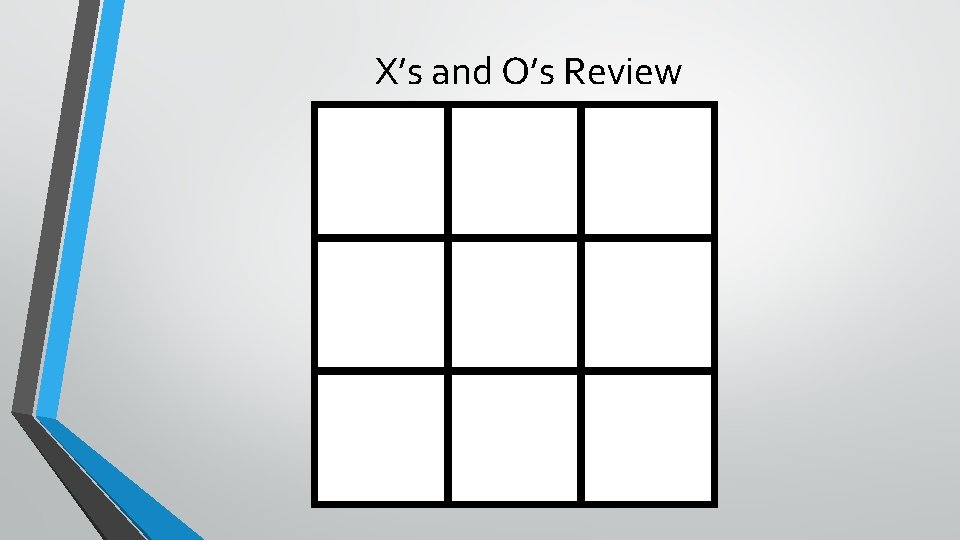X’s and O’s Review 