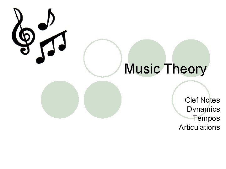 Music Theory Clef Notes Dynamics Tempos Articulations 