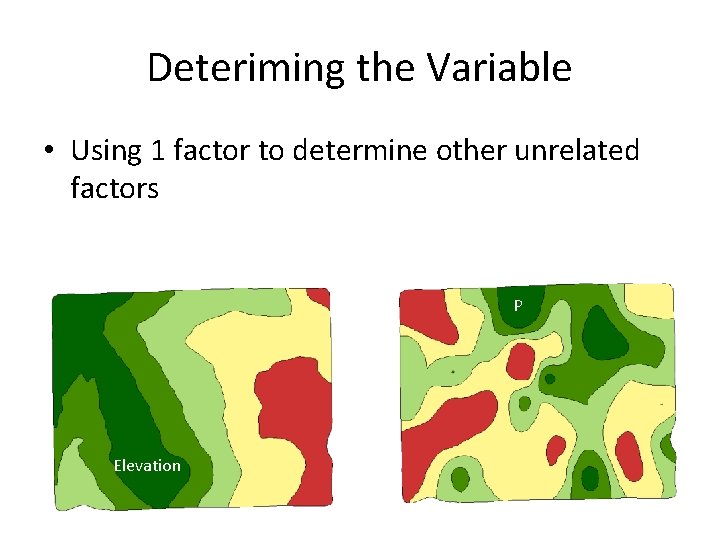 Deteriming the Variable • Using 1 factor to determine other unrelated factors P P